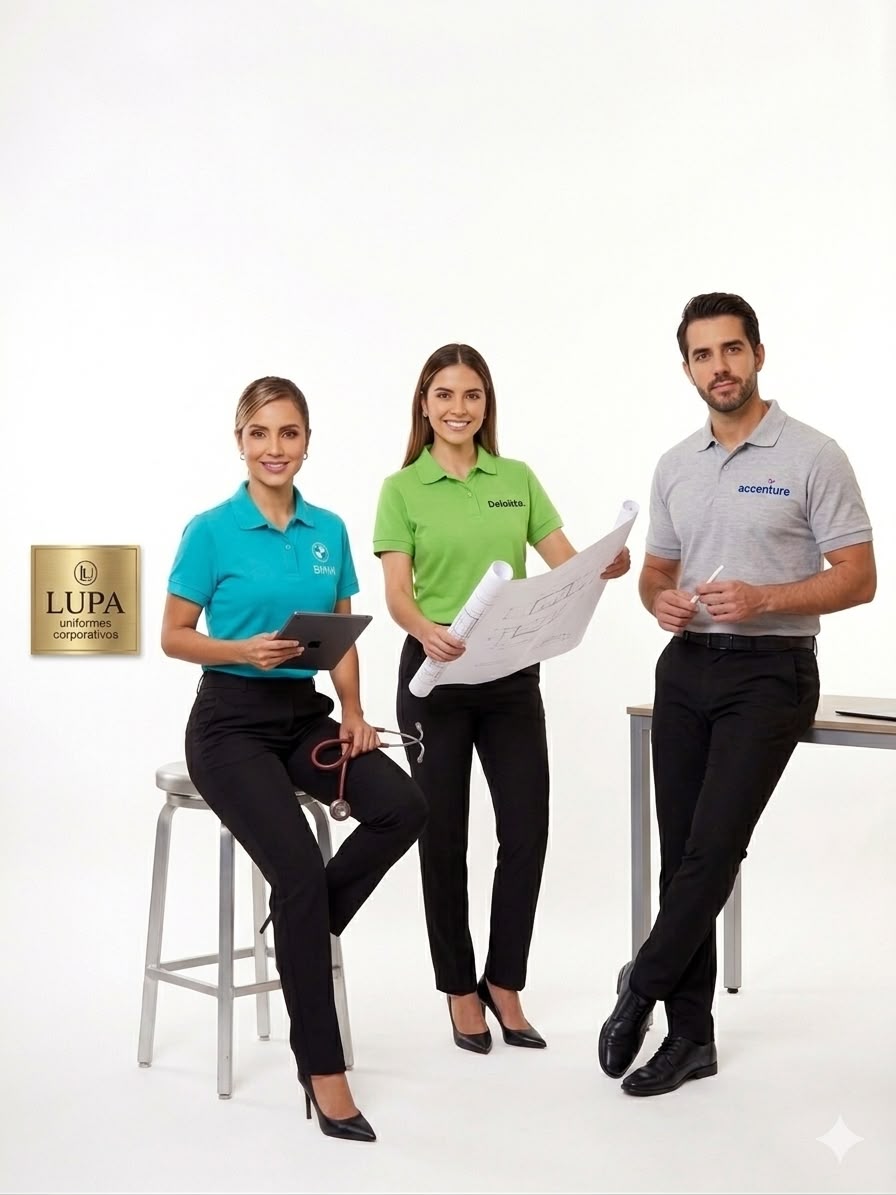 Chombas de trabajo bordadas LUPA